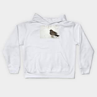 Winter Snow Bird 4 Kids Hoodie